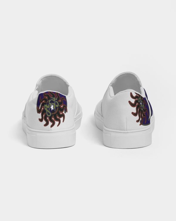 Comfortable women's shoes designed with a retro sun and moon theme.